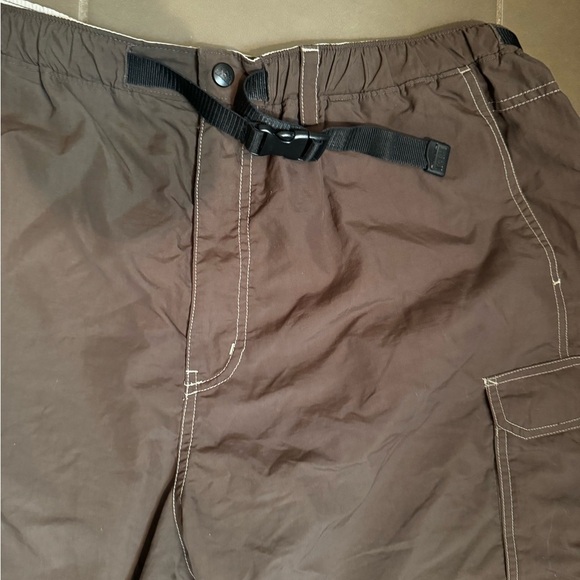 REI Men's Cargo Shorts Khaki Hiking Outdoor Belted Size XXL Pockets EUC Nylon - Picture 10 of 11